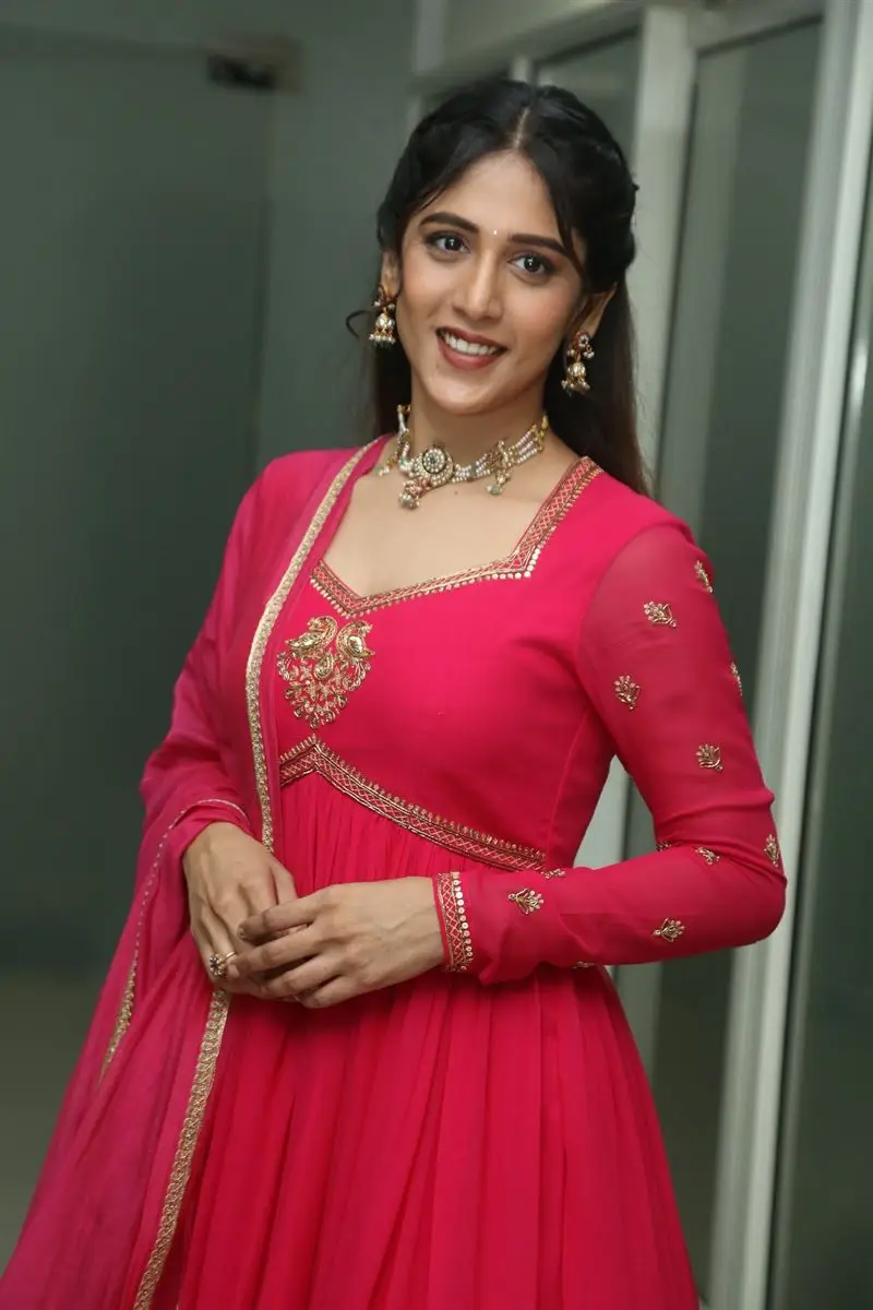 TELUGU ACTRESS CHANDINI CHOWDARY IN RED DRESS 9